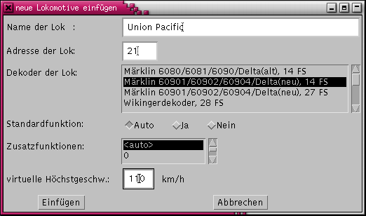 Digitale Steuerung - j-man Lok hinzufügen