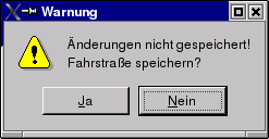 Fehlermeldung bei ungesicherten Fahrstraßenänderungen