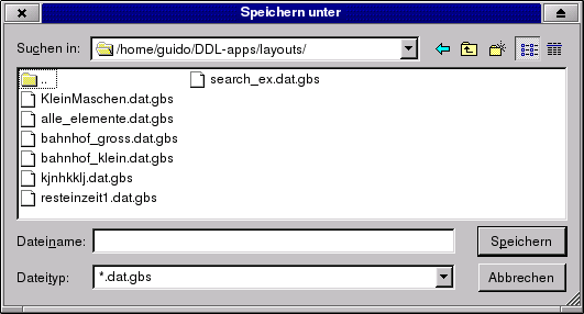 Gleisbild Speichern