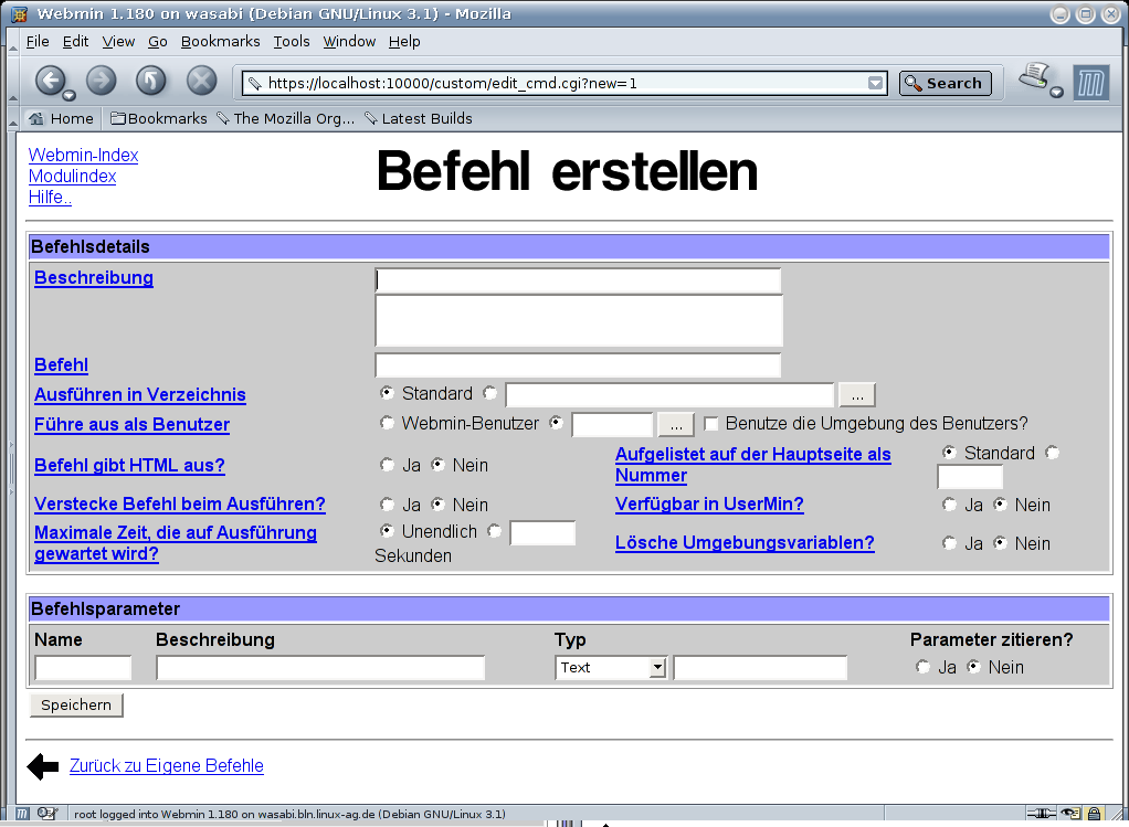 Kategorie Andere - Eigene Befehle