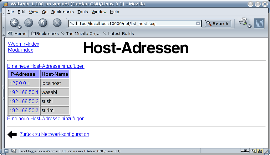 Kategorie Hardware - Netzwerk - Host-Adressen