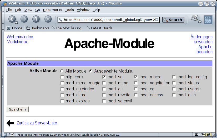Kategorie Server - Apache - Apache-Module