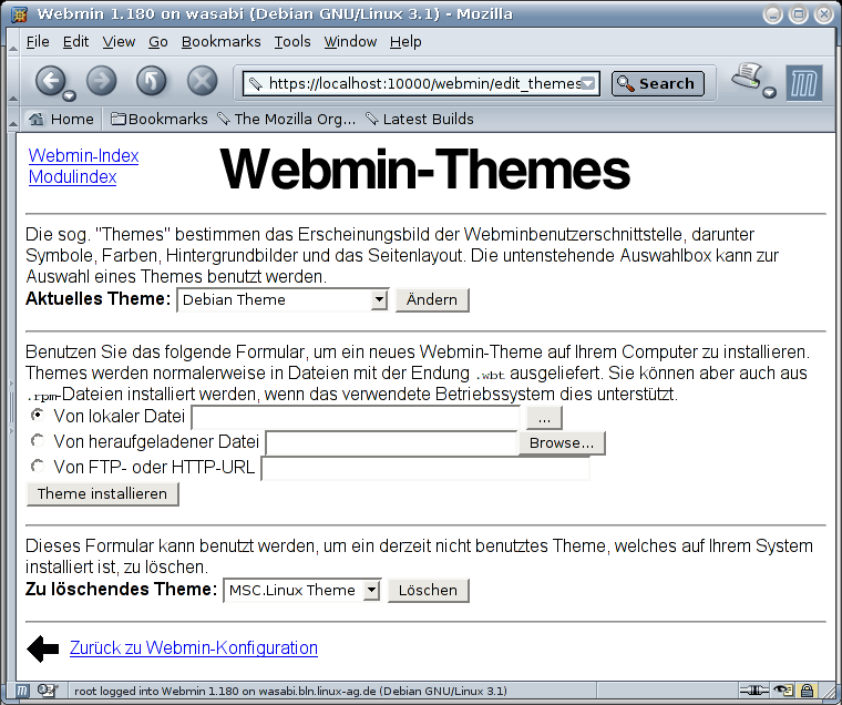 Webmin - Webmin Themes